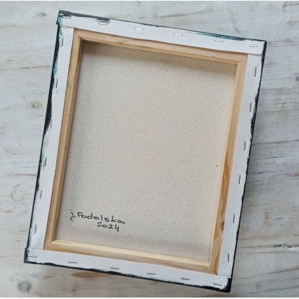 Joanna Podolska - obrazy akryl - Krowa II, obraz 30x25cm foto #1