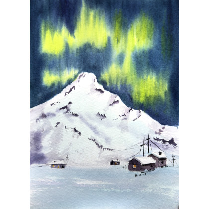 Yunona Kucherevska - obrazy akwarela - Akwarela A4 Arktyka2 foto #1