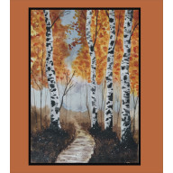 AKWARELA AKWARELKA OBRAZ PT: BRZOZY