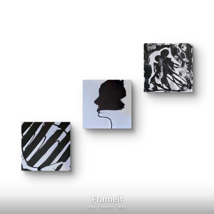 Ewa Mościszko - obrazy akryl - Kompozycja black&white people foto #1