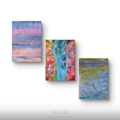 Ewa Mościszko - olej + akryl - Kompozycja wiosenna na plotnie foto #1