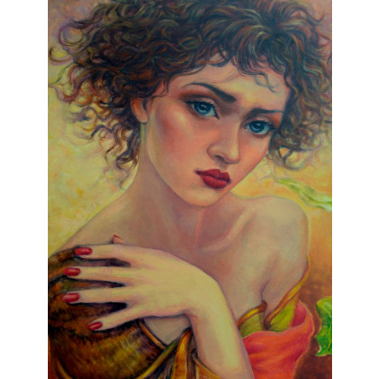 Izabela Krzyszkowska  - obrazy olejne - Ewa w ogrodzie obraz olejny surrealizm foto #1