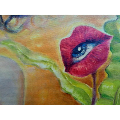 Izabela Krzyszkowska  - obrazy olejne - Ewa w ogrodzie obraz olejny surrealizm foto #3