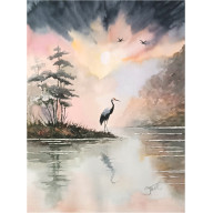 W BLASKU PORANKA, AKWARELA 24X32 CM