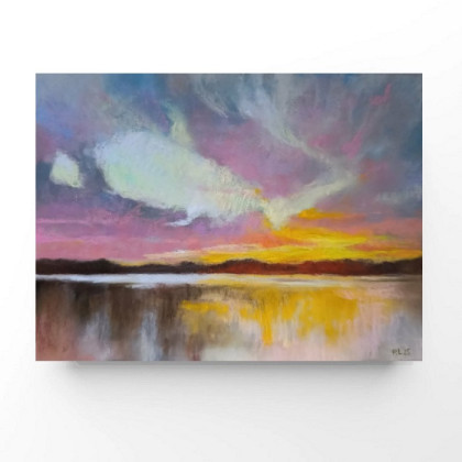 Pejzaż -rysunek pastele, Paulina Lebida, pastele suche