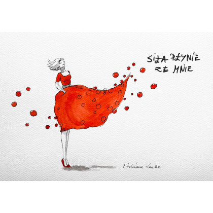 Siła płynie ze mnie, Adriana Laube, obrazy tech. mieszana