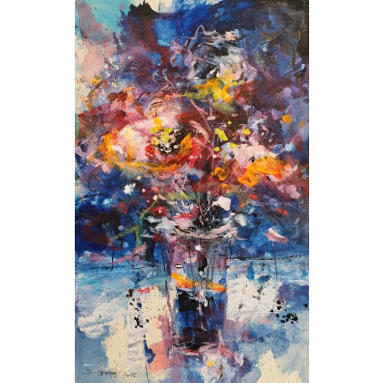 Dariusz Grajek - obrazy tech. mieszana - Bukiet kwiatów foto #1