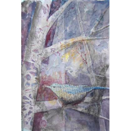 KOWALIK - mix media, Agnieszka Zarzecka, obrazy tech. mieszana