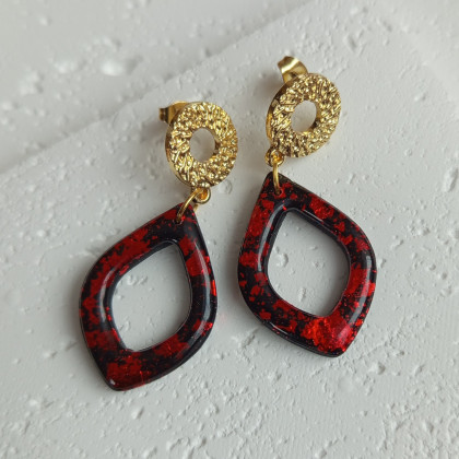 Solomi - ART - kolczyki  - Carnaval no.1 - kolczyki z gliny polimerowej. foto #3