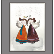 Akwarela Akwarelka Obraz pt: Świąteczny Duet