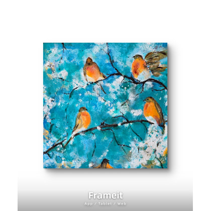 Ewa Mościszko - obrazy akryl - Sniezne ploteczki foto #2