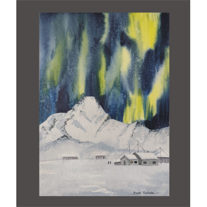 Akwarela Akwarelka Obraz pt: Zorza, Beata Rudecka, obrazy akwarela