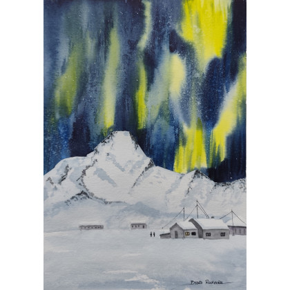 Beata Rudecka - obrazy akwarela - Akwarela Akwarelka Obraz pt: Zorza foto #2