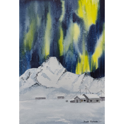 Beata Rudecka - obrazy akwarela - Akwarela Akwarelka Obraz pt: Zorza foto #3