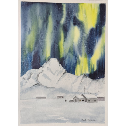 Beata Rudecka - obrazy akwarela - Akwarela Akwarelka Obraz pt: Zorza foto #4