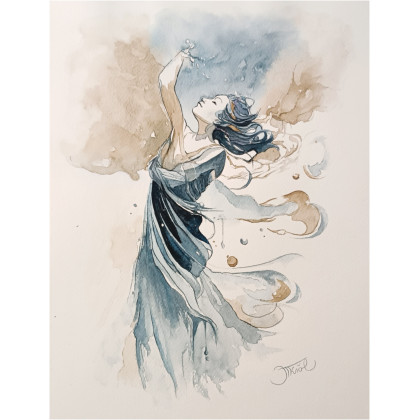 źródlane sny, Akwarela 24x32 cm, Joanna Tomczyk, obrazy akwarela