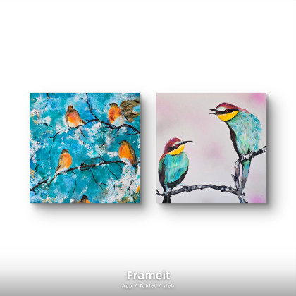 Ewa Mościszko - obrazy akryl - Ptasia kompozycja foto #1