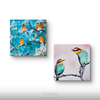 Ewa Mościszko - obrazy akryl - Ptasia kompozycja foto #2