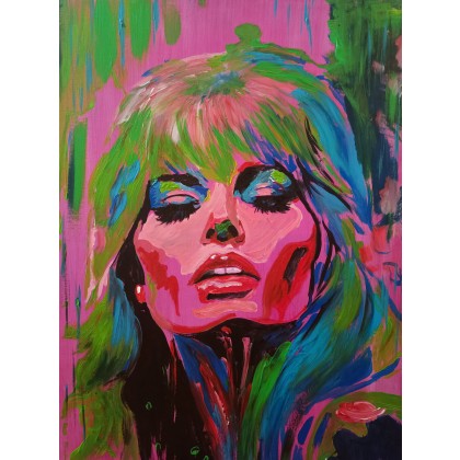 Brigitte Bardot, Wojciech Adalberto, obrazy akryl