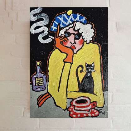 sam na sam z nocą, Marlena Kuć, obrazy olejne