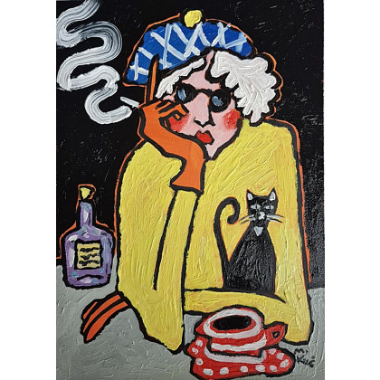 Marlena Kuć - obrazy olejne - sam na sam z nocą foto #1