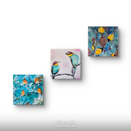 Ewa Mościszko - obrazy akryl - Ptasia kompozycja foto #1