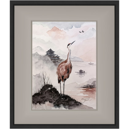 Joanna Tomczyk - obrazy akwarela - Cisza przestworzy, Akwarela 24x32 cm foto #4