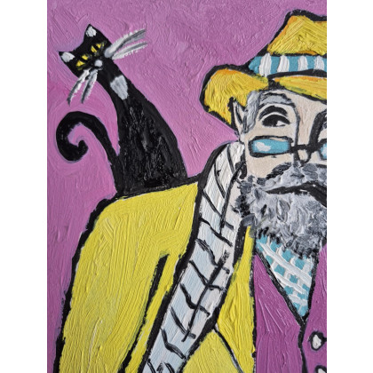 Marlena Kuć - obrazy olejne - wieczór przy niebieskim stole foto #3