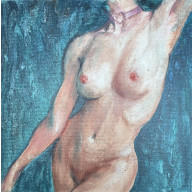 TURKUSOWY AKT (30X30X2,3CM)