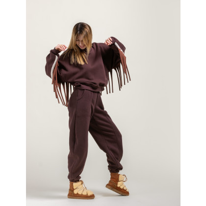 Marta Hajduk-Pawlica - bluzy - Hot Chocolate - czekoladowy komplet dresowy boho foto #2