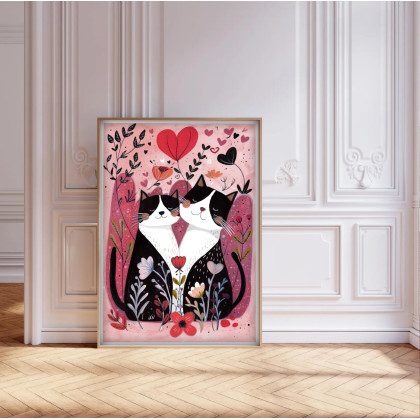 Akwarela A4. Koty, Małgorzata Domańska ART, obrazy akwarela