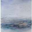 Morze -  akwarela formatu 20/20 cm