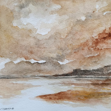 Paulina Lebida - obrazy akwarela - Pejzaż - akwarela formatu 20/20 cm foto #1