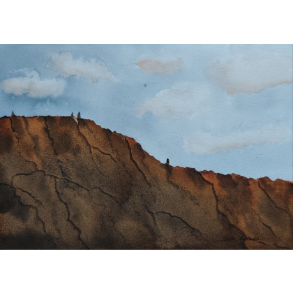 Beata Rudecka - obrazy akwarela - Akwarela Akwarelka Obraz pt: Góry Kanionu foto #1