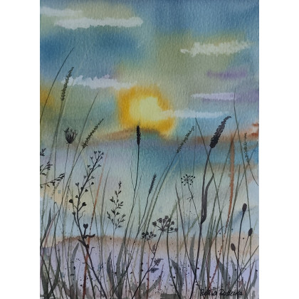 Beata Rudecka - obrazy akwarela - Akwarela Akwarelka Obraz pt: Łąka foto #1