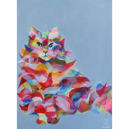 Tęczowe spektrum spokoju, Paweł Dąbrowski, obrazy akryl