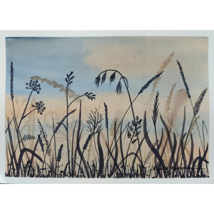 Beata Rudecka - obrazy akwarela - Akwarela Akwarelka Obraz pt: Łąka 1 foto #1