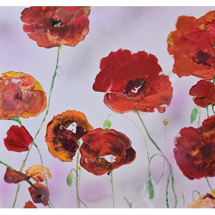 Maki, Ewa Mościszko, obrazy akryl