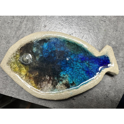 Krystyna Nowak - rzeźby - Ceramiczno - szklana rybka foto #1