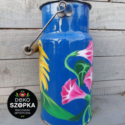 Anna Joanna Zborowska - upcycling design - POWÓJ i SŁONECZNIK - oryginalne, ręczne malarstwo artystyczne na kance foto #2