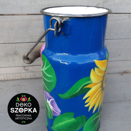 Anna Joanna Zborowska - upcycling design - POWÓJ i SŁONECZNIK - oryginalne, ręczne malarstwo artystyczne na kance foto #3