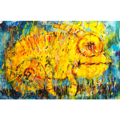 Kamelon..., Dariusz Grajek, olej + akryl