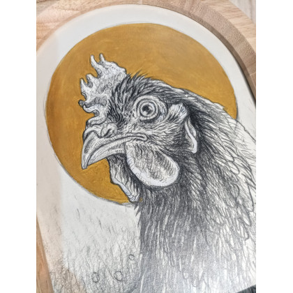 Joanna Podolska - rysunek ołówkiem - Matka Kurka od Podwórka rysunek w ramce foto #3