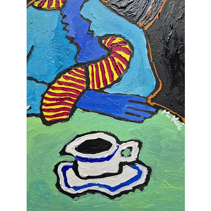 Marlena Kuć - obrazy olejne - przy zielonym stole foto #1