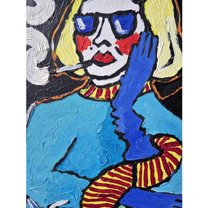 Marlena Kuć - obrazy olejne - przy zielonym stole foto #3