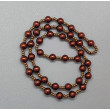 Naszyjnik Perły Czekoladowe Szklane Metalizowane