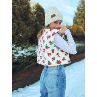 Flower Sheep - polarowa kamizelka z bawełnianą podszewką