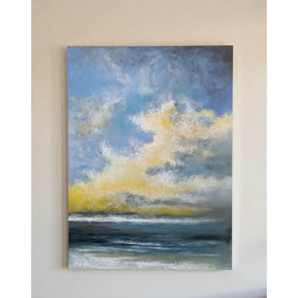 Pejzaż -rysunek pastele, Paulina Lebida, pastele suche