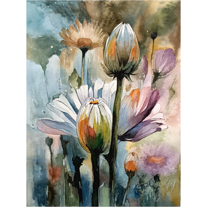 Poezja kwiatów, Akwarela 24x32 cm, Joanna Tomczyk, obrazy akwarela