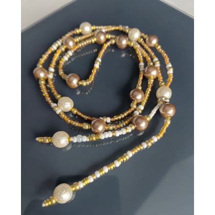 unikatart - korale,naszyjniki - Naszyjnik Perły Szklane Długie foto #3